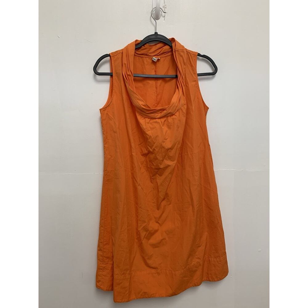 EUROPEAN CULTURE PEACH TONE ON TONE SLEEVELESS BUBBLE DRESS SZ M